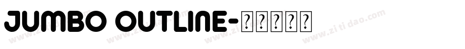jumbo outline字体转换